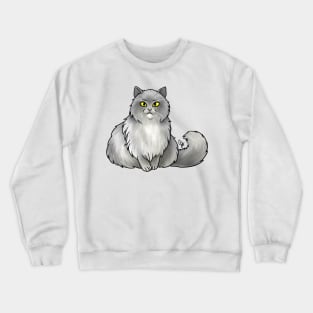 Cat - British Longhair - Gray Crewneck Sweatshirt